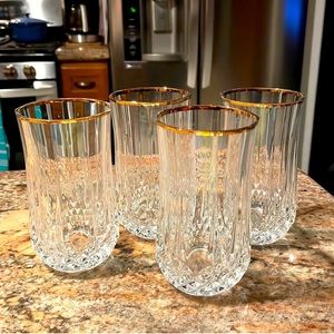 Vintage Cristal D’Arques Longchamp Crystal Glass Tumblers Set